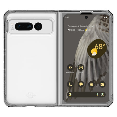 Itskins - Hybridr Case For Google Pixel Fold - Black And Transparent