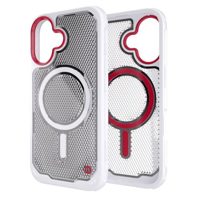 Gadget Guard - Reflector Magsafe Case With G-form Protection For Apple Iphone 16 - White
