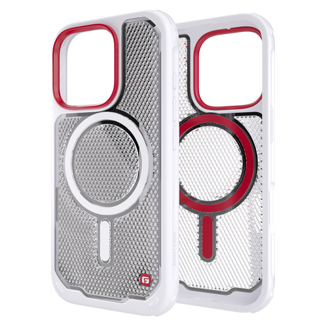 Gadget Guard - Reflector Magsafe Case With G-form Protection For Apple Iphone 16 Pro - White