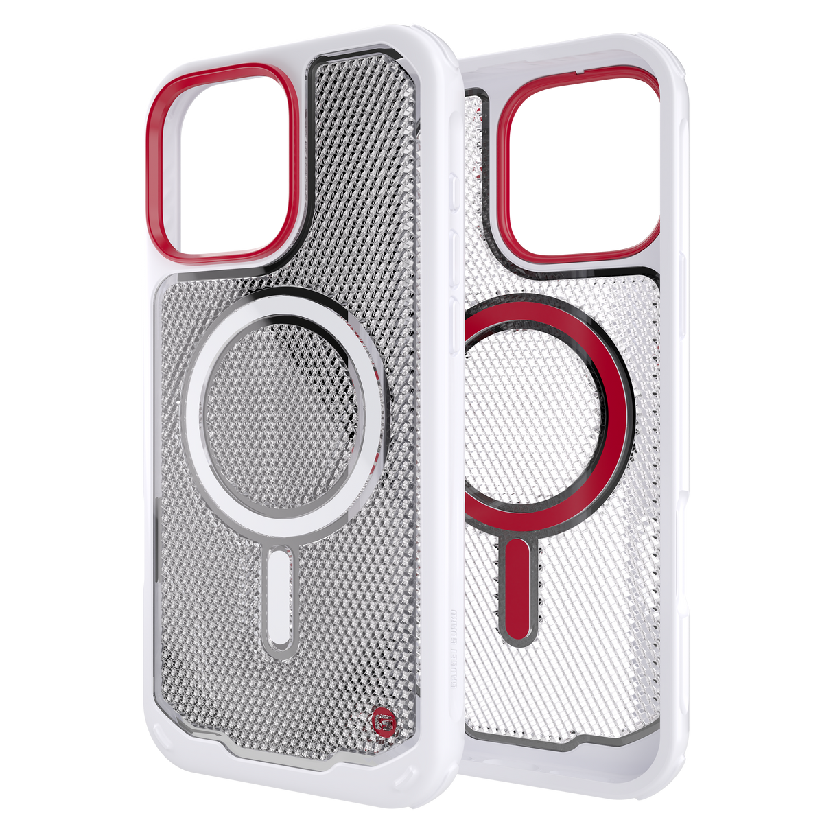 Gadget Guard - Reflector Magsafe Case With G-form Protection For Apple Iphone 16 Pro Max - White
