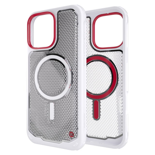 Gadget Guard - Reflector Magsafe Case With G-form Protection For Apple Iphone 16 Pro Max - White