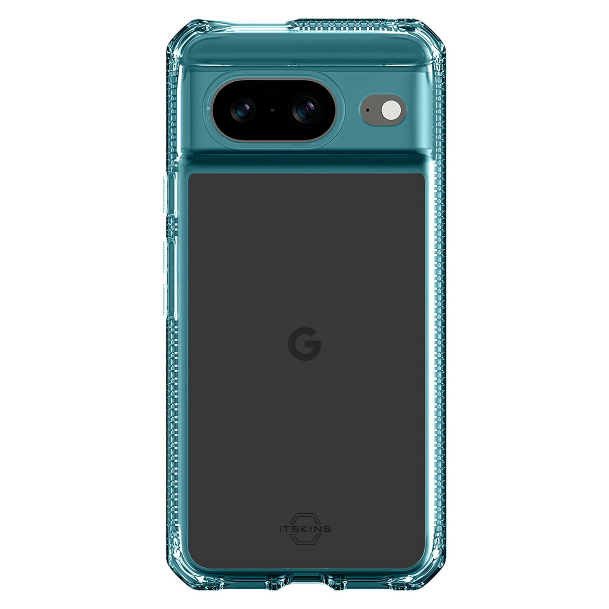 Itskins - Hybridr Clear Case For Google Pixel 8 - Light Blue And Transparent