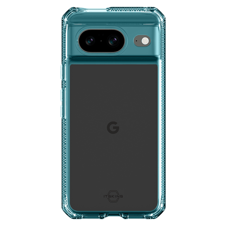 Itskins - Hybridr Clear Case For Google Pixel 8 - Light Blue And Transparent