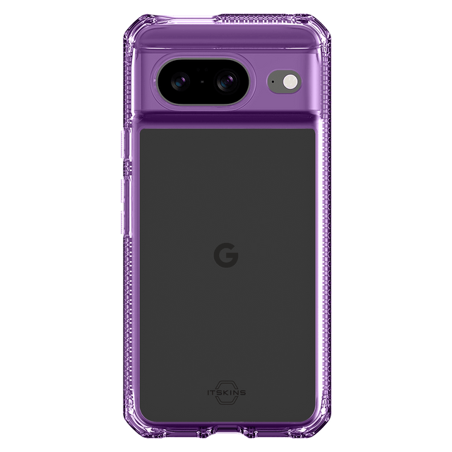 Itskins - Hybridr Clear Case For Google Pixel 8 - Light Purple And Transparent