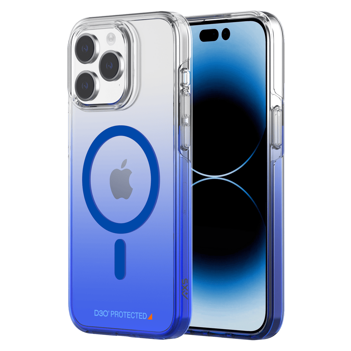Axs - Crystal Shield D3o Magsafe Case For Apple Iphone 15 Pro Max - Sapphire Gradient