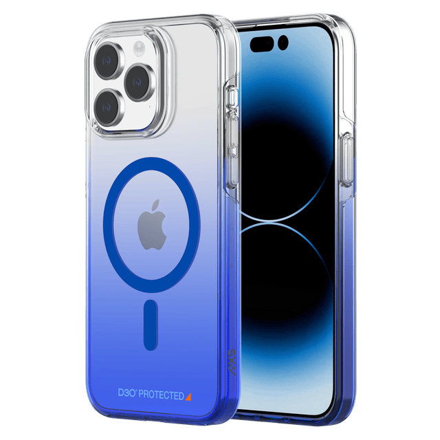 Axs - Crystal Shield D3o Magsafe Case For Apple Iphone 15 Pro Max - Sapphire Gradient