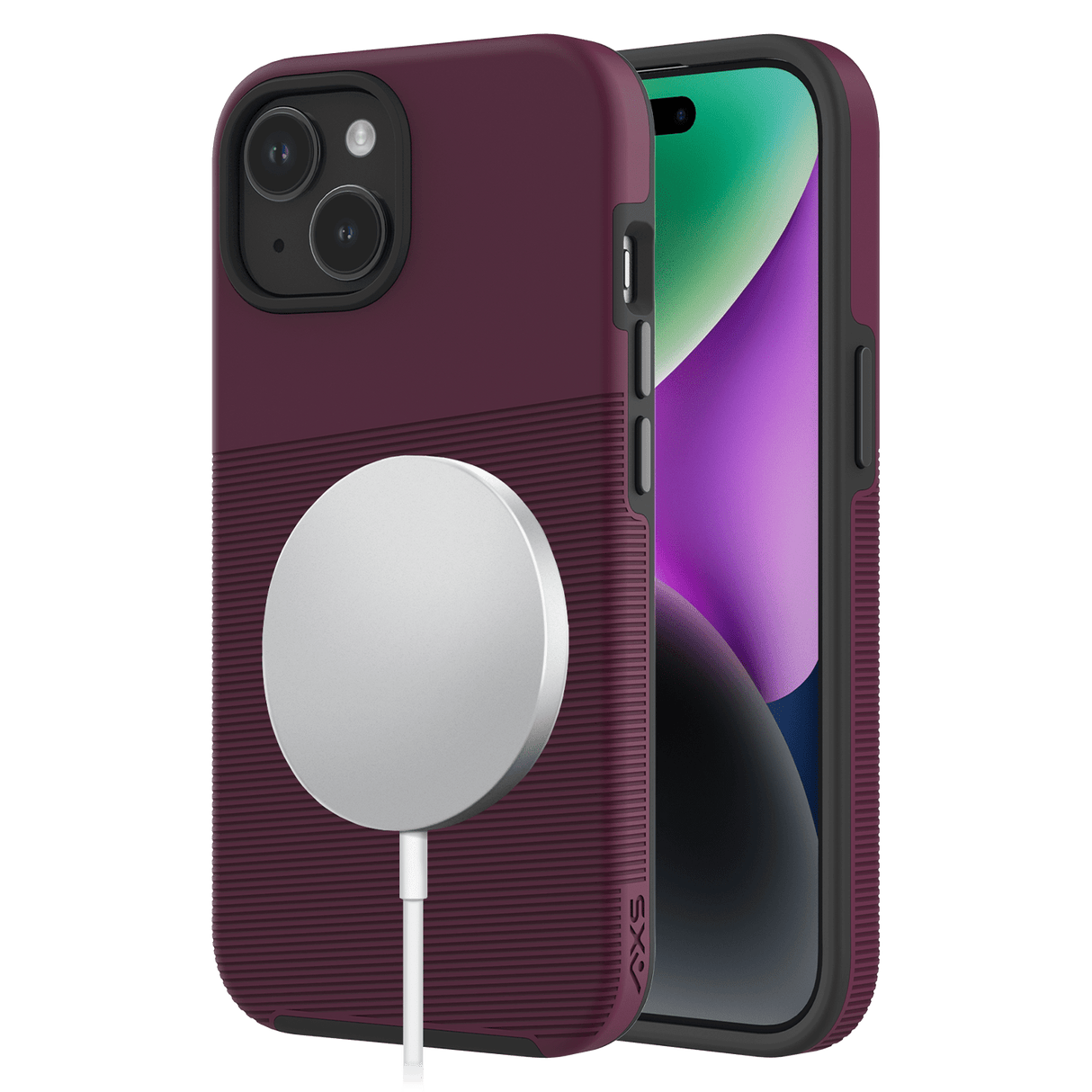 Axs - Protech Plus Magsafe Case For Apple Iphone 15 - Sangria