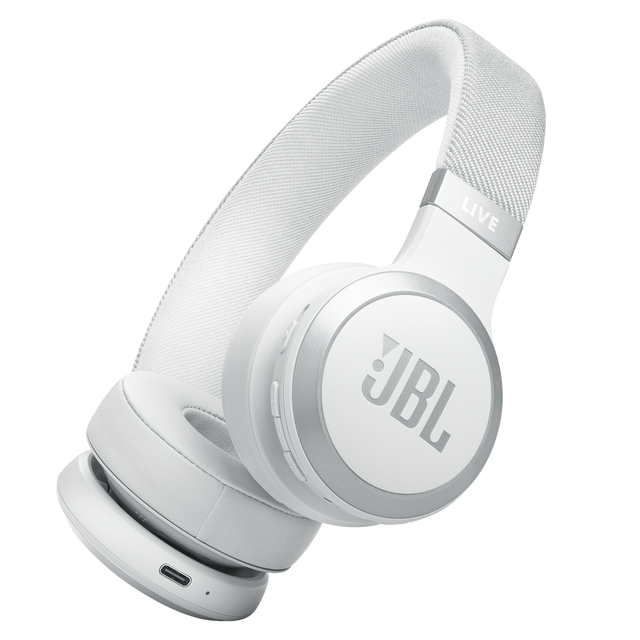 JBL Live 670NC Bluetooth On-Ear Headphones - White