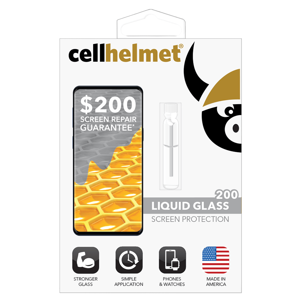 Cellhelmet - Liquid Glass 200 Guarantee Screen Protection For Phones - Clear