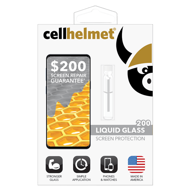 Cellhelmet - Liquid Glass 200 Guarantee Screen Protection For Phones - Clear