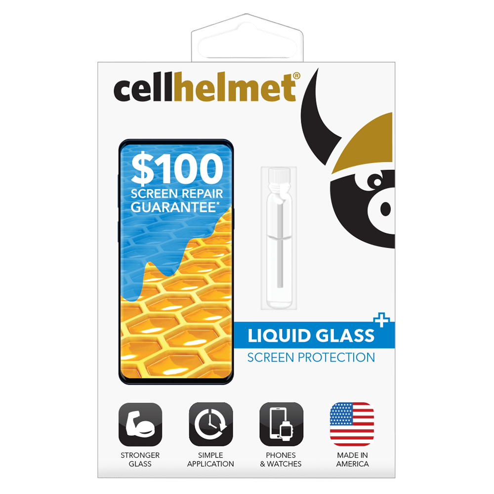 Cellhelmet - Liquid Glass Plus 100 Guarantee Screen Protection For Phones - Clear