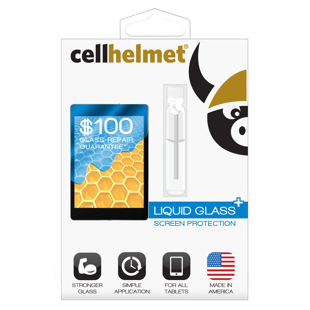 Cellhelmet - Liquid Glass Plus 100 Guarantee Screen Protection For Tablets - Clear