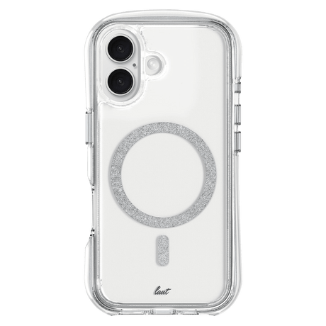 Laut - Aero Sparkle Magsafe Case For Apple Iphone 16 - Crystal Silver