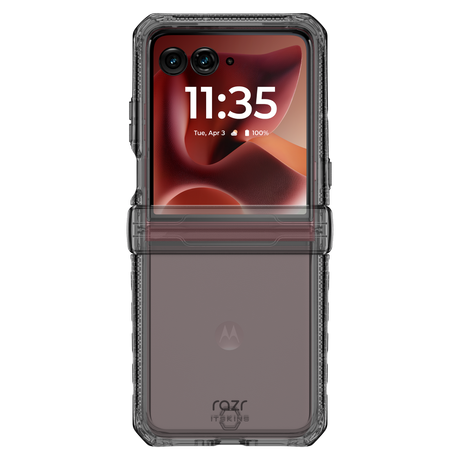 Itskins - Hybridr Clear Case For Motorola Razr Ultra - Black And Transparent