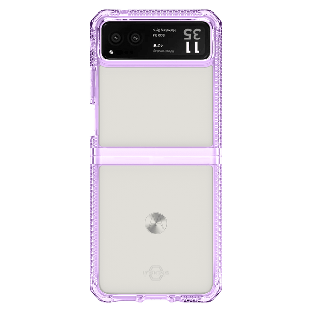 Itskins - Hybridr Clear Case For Motorola Razr 2023 - Light Purple And Transparent