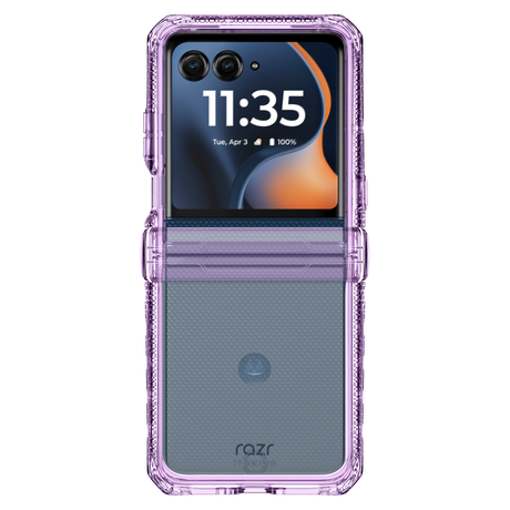 Itskins - Hybridr Clear Case For Motorola Razr 2025 - Light Purple And Transparent