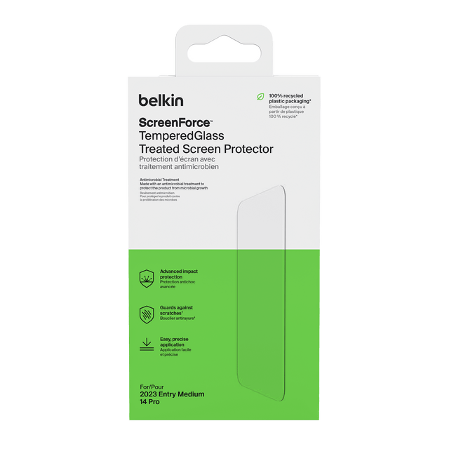 Belkin - Glass Screen Protector With Ez Tray For Apple Iphone 15  /  Iphone 16 - Clear