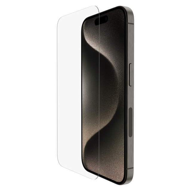 Belkin - Glass Screen Protector With Ez Tray For Apple Iphone 15 Pro - Clear