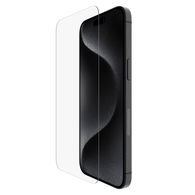 Belkin - Glass Screen Protector With Ez Tray For Apple Iphone 15 Pro Max - Clear