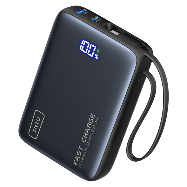 Iniu - Pocket Power Portable Power Bank 20000 Mah - Black