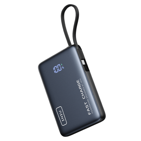 Iniu - Pocket Power Portable Power Bank 10000 Mah - Black