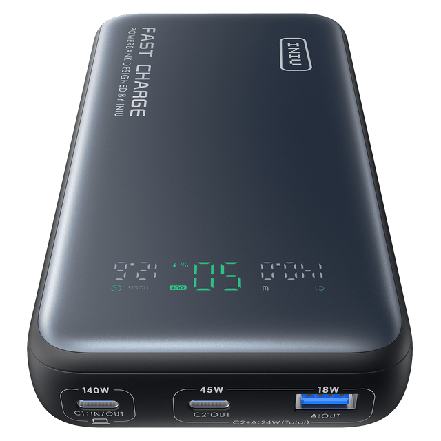 Iniu - Leopard Power Portable 140w Power Bank 25000 Mah - Black