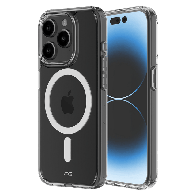 Axs - Ultra Clear Magsafe Case And Glass Screen Protector For Apple Iphone 15 Pro  - Clear
