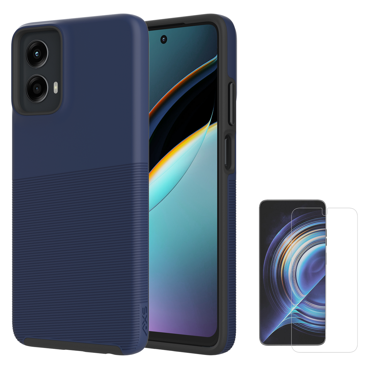 Axs - Protech Plus Case And Armorglass Screen Protector For Motorola Moto G 5g 2024 - Astral Blue