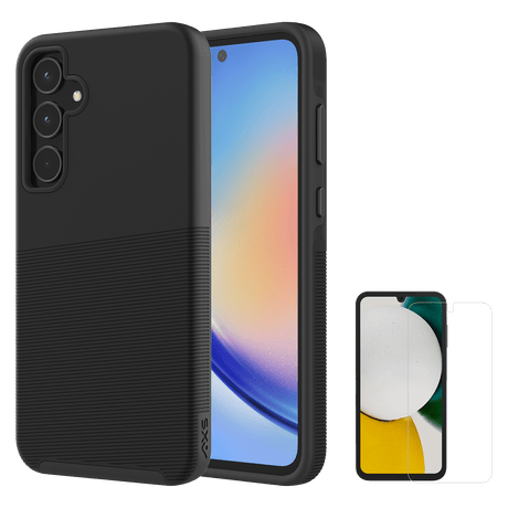 Axs - Protech Plus Case And Armorglass Screen Protector For Samsung Galaxy A35 5g - Black