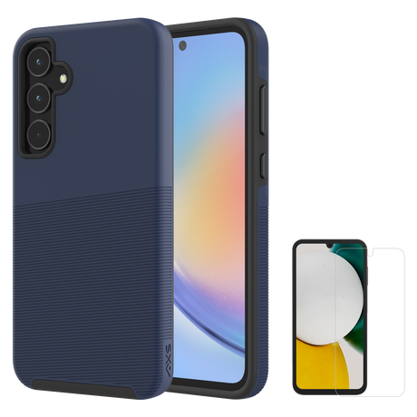 Axs - Protech Plus Case And Armorglass Screen Protector For Samsung Galaxy A35 5g - Astral Blue