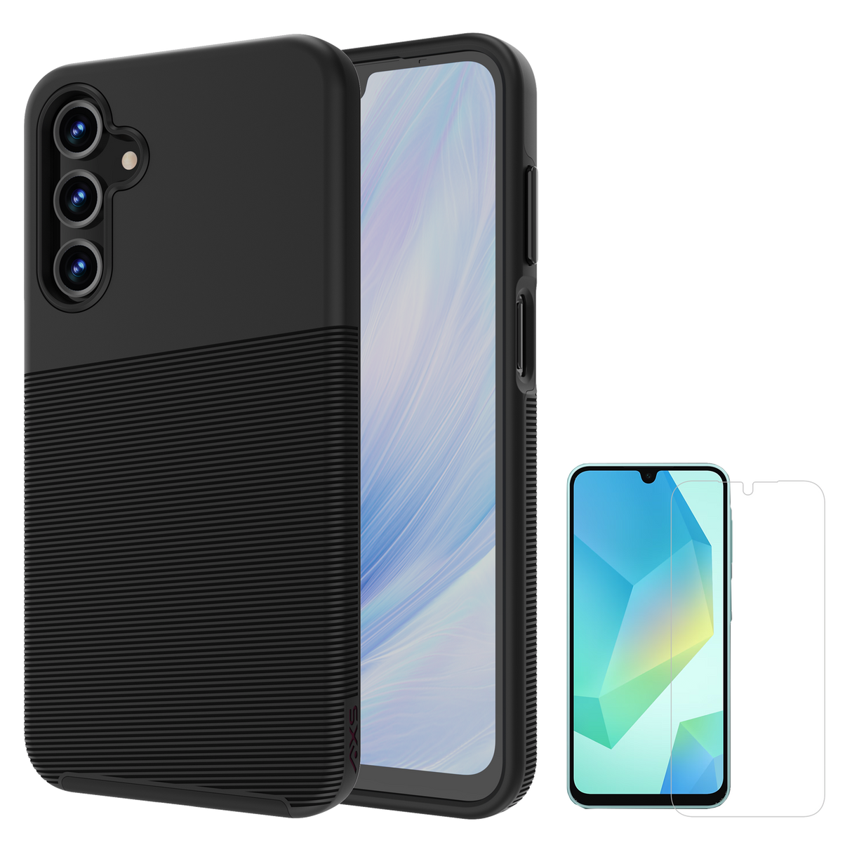 Axs - Protech Plus Case And Armorglass Screen Protector Forsamsung Galaxy A16 5g - Black