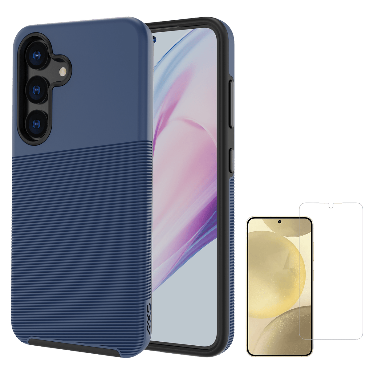 Axs - Protech Plus Case And Armorglass Screen Protector For Samsung Galaxy S25 - Astral Blue