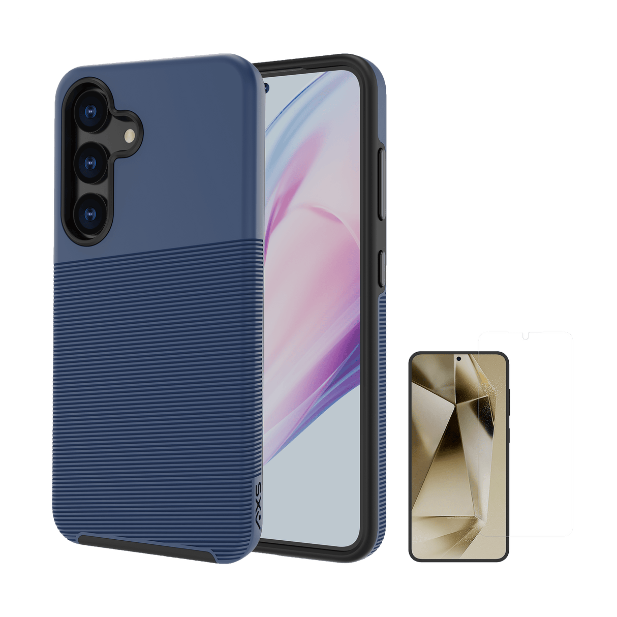 Axs - Protech Plus Case And Armorglass Screen Protector For Samsung Galaxy S25 Plus - Astral Blue