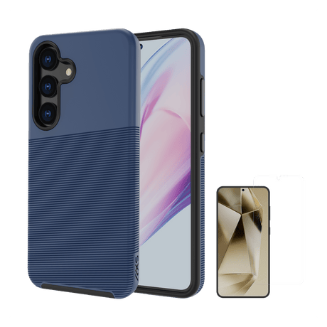 Axs - Protech Plus Case And Armorglass Screen Protector For Samsung Galaxy S25 Plus - Astral Blue