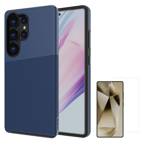 Axs - Protech Plus Case And Armorglass Screen Protector For Samsung Galaxy S25 Ultra - Astral Blue