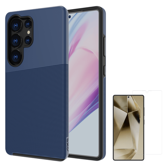 Axs - Protech Plus Case And Armorglass Screen Protector For Samsung Galaxy S25 Ultra - Astral Blue