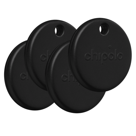 Chipolo - Pop Tracking Tag 4 Pack For Apple And Google Devices - Black