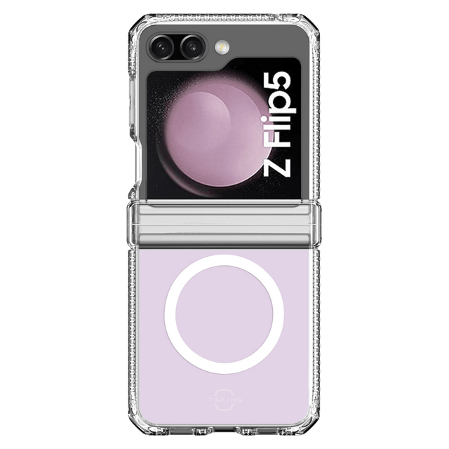 Itskins - Hybridr Clear Hinge Magsafe Case For Samsung Galaxy Z Flip5 - Transparent