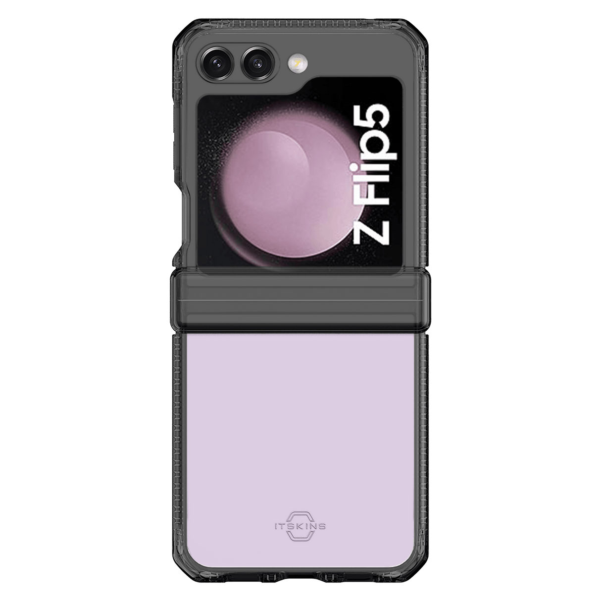 Itskins - Hybridr Clear Hinge Case For Samsung Galaxy Z Flip5 - Smoke And Transparent