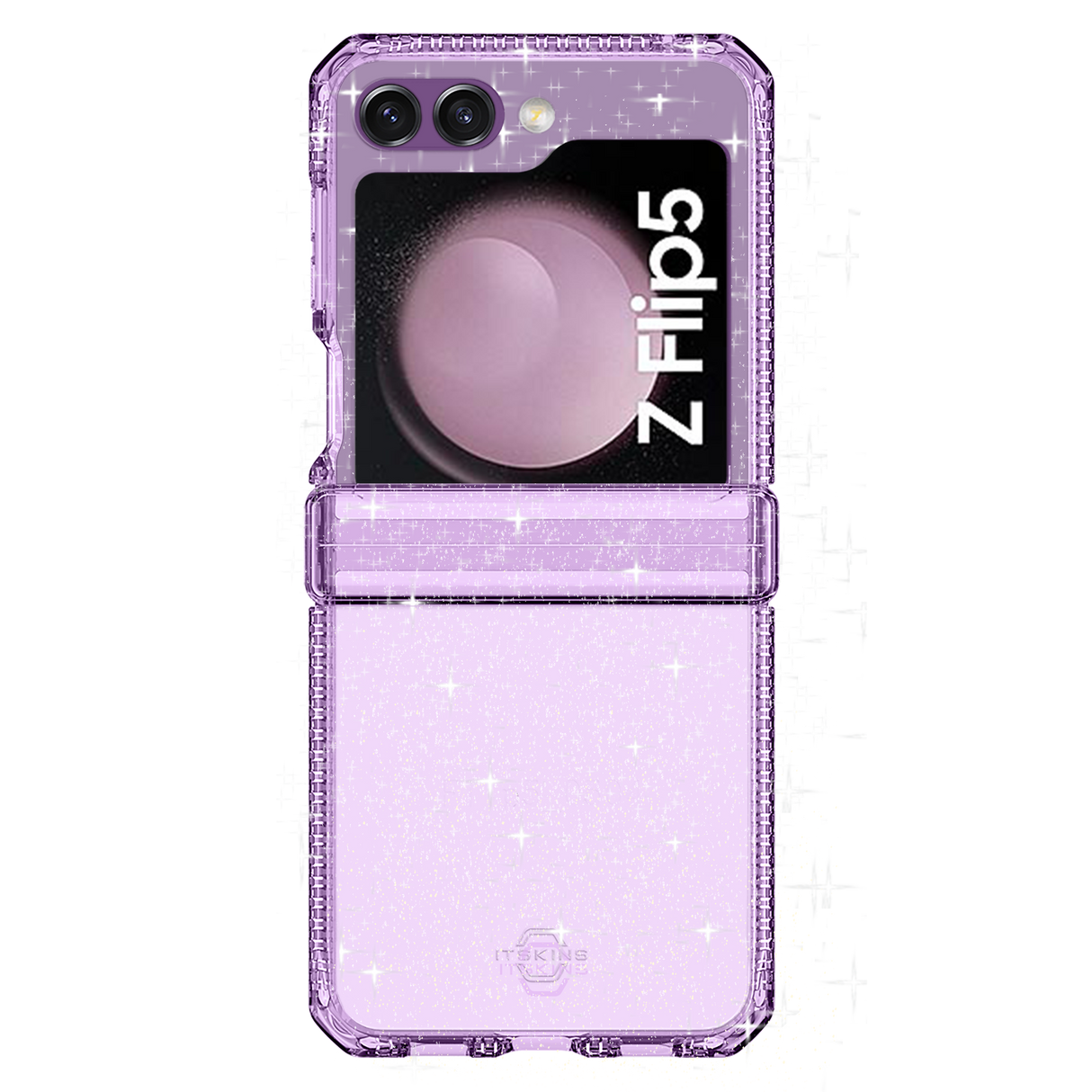 Itskins - Supremer Hinge Spark Case For Samsung Galaxy Z Flip5 - Transparent Purple