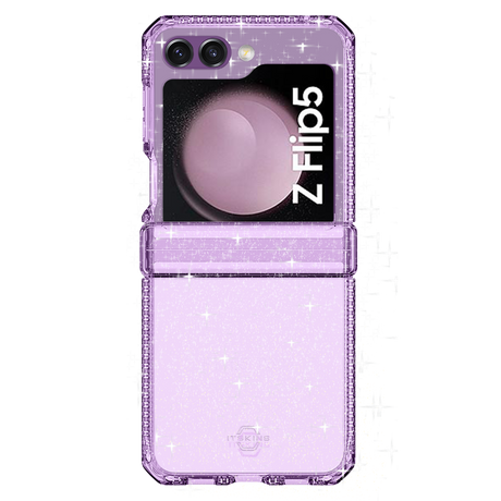 Itskins - Supremer Hinge Spark Case For Samsung Galaxy Z Flip5 - Transparent Purple