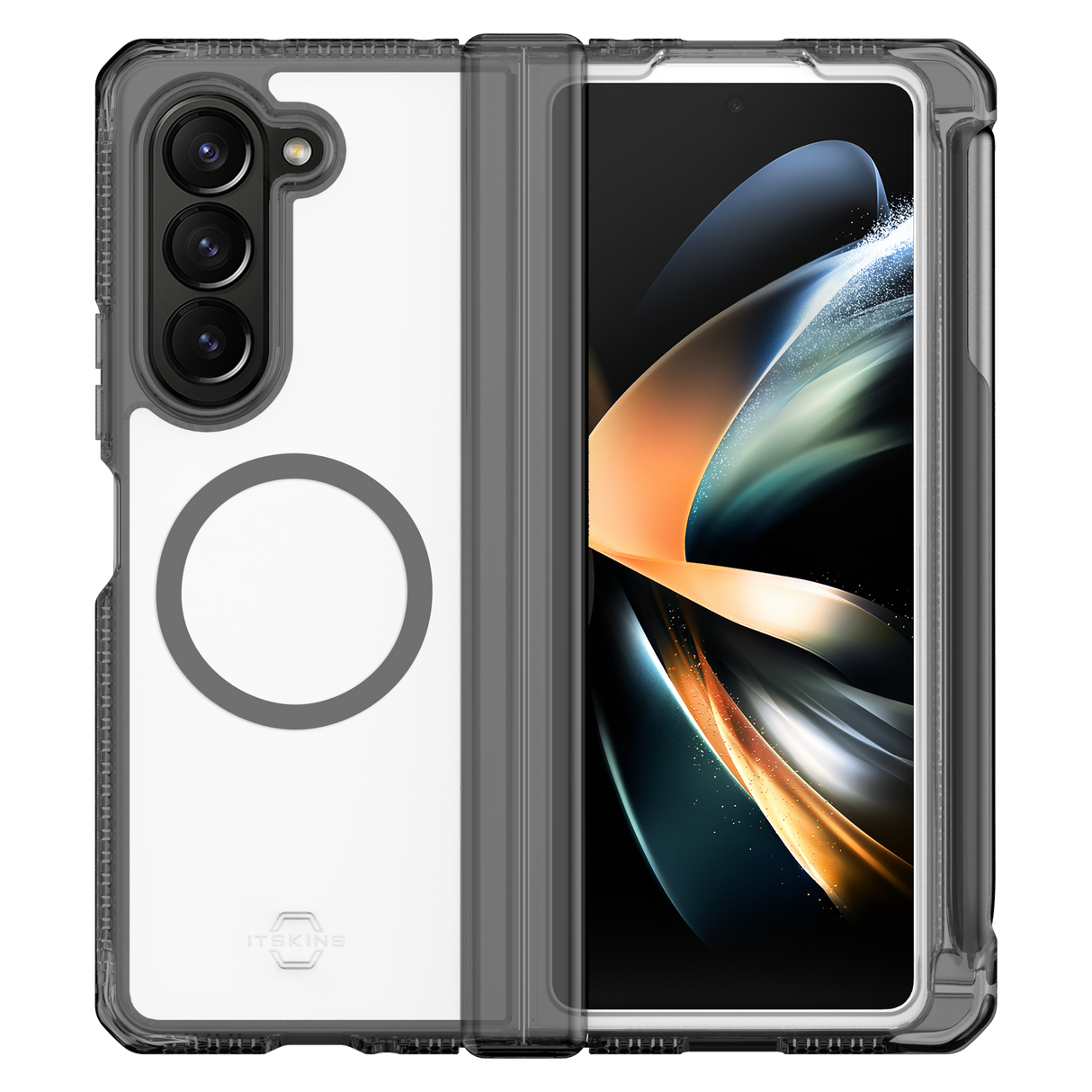 Itskins - Supremer Hinge Magsafe Case With Pen Holder For Samsung Galaxy Z Fold5 - Smoke