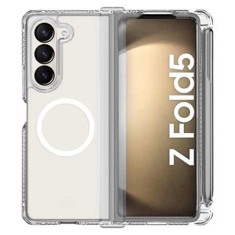 Itskins - Supremer Hinge Magsafe Case With Pen Holder For Samsung Galaxy Z Fold5 - Transparent