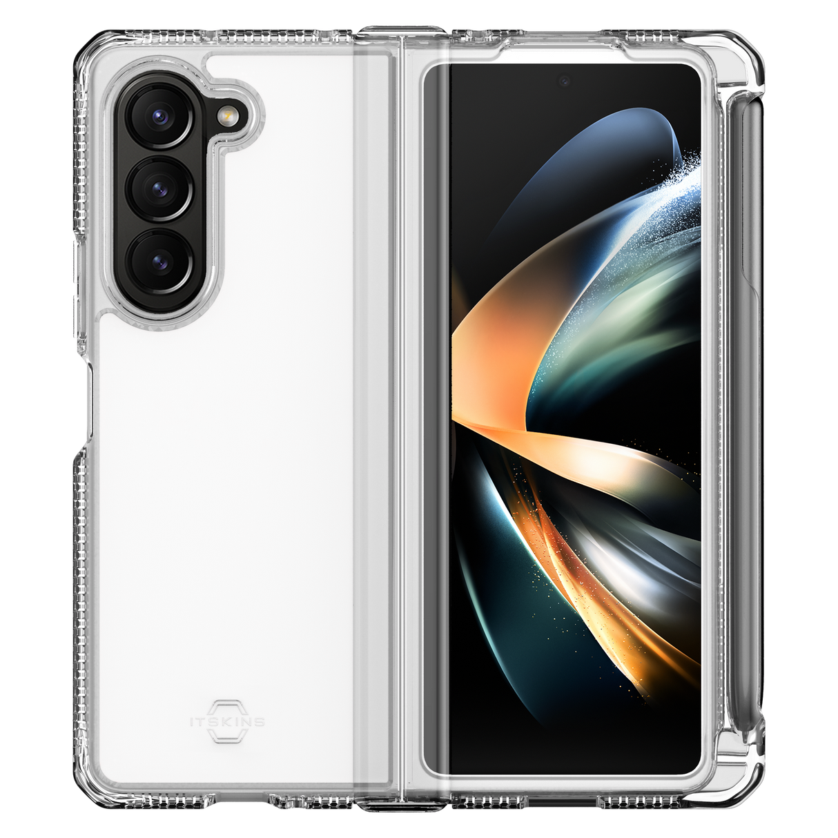 Itskins - Supremer Clear Hinge Case With Pen Holder For Samsung Galaxy Z Fold5 - Transparent