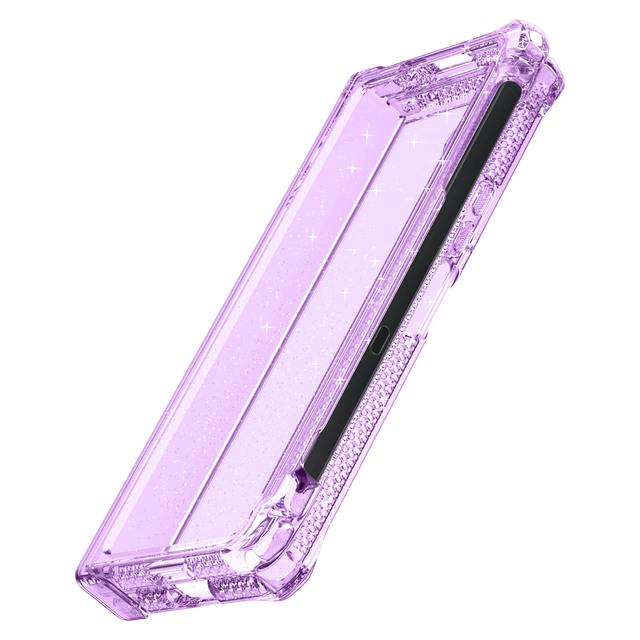 Itskins - Supremer Hinge Spark Case With Pen Holder For Samsung Galaxy Z Fold5 - Transparent Purple