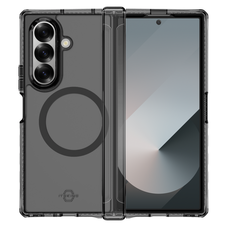 Itskins Hybridr Clear Hinge MagSafe Case for Samsung Galaxy Z Fold7 - Smoke and Transparent
