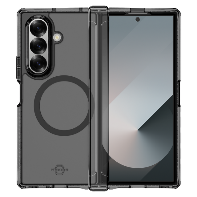 Itskins Hybridr Clear Hinge MagSafe Case for Samsung Galaxy Z Fold7 - Smoke and Transparent