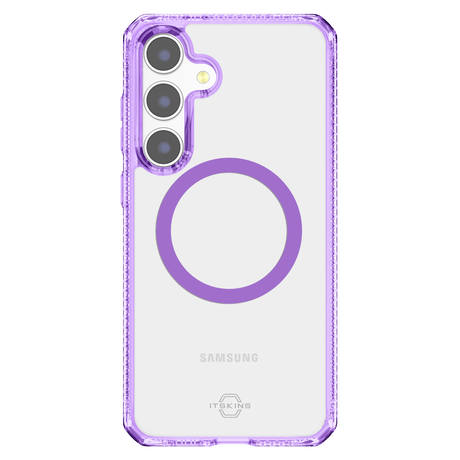 Itskins - Hybridr Clear Magsafe Case For Samsung Galaxy S25 Plus - Light Purple And Transparent