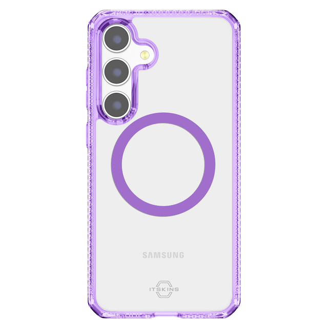 Itskins - Hybridr Clear Magsafe Case For Samsung Galaxy S25 Plus - Light Purple And Transparent