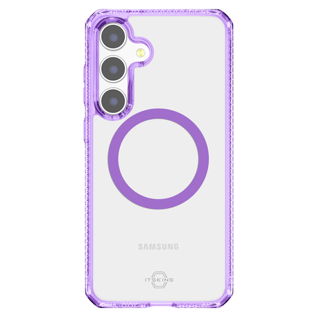 Itskins - Hybridr Clear Magsafe Case For Samsung Galaxy S25 - Light Purple And Transparent